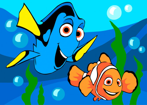 Набор для раскрашивания по номерам 20 х 30см "Марлин и Дори", ФРЕЯ/PKZ-D1 №02 Набор для раскрашивания по номерам 20 х 30см "Марлин и Дори", ФРЕЯ/PKZ-D1 №02