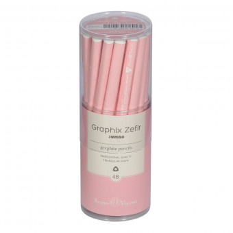 Карандаш 3,5мм 4B чернографитовый "GraphixZefir Jumbo. Зефирный розовый", BV/21-0065/02 (30)