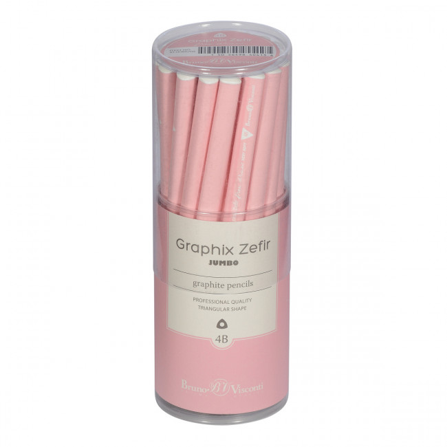 Карандаш 3,5мм 4B чернографитовый "GraphixZefir Jumbo. Зефирный розовый", BV/21-0065/02 (30) Карандаш 3,5мм 4B чернографитовый "GraphixZefir Jumbo. Зефирный розовый", BV/21-0065/02 (30)