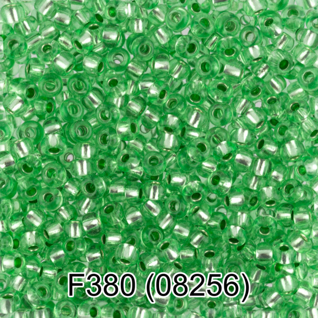 Бисер Чехия "GAMMA" круглый 6   10/0   2.3 мм    5 г  1-й сорт F380 салатовый ( 08256 )