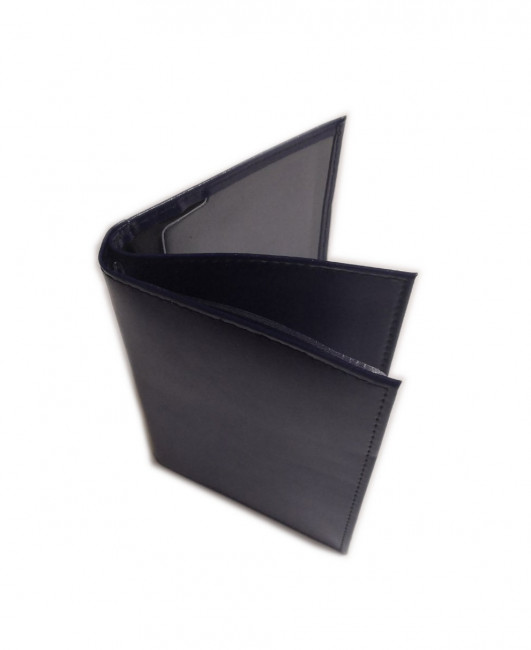 Обложка на автодокументы+паспорт  WENZER OFFiCE из натуральной кожи "спилок", с отделом для визиток, тёмно-синий