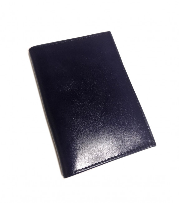 Обложка на автодокументы+паспорт  WENZER OFFiCE из натуральной кожи "спилок", с отделом для визиток, тёмно-синий