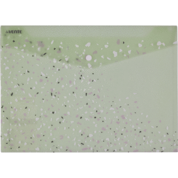 Папка-конверт на кнопке "deVENTE. Crystal Dream" A4 (333x235 мм), 180 мкм, искрящаяся фактура, индивидуальная маркировка, полупрозрачная салатовая с паттерном