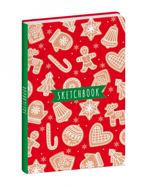 Скетчбук "Имбирные пряники". Формат: 145 × 203мм 128стр, Проф-Пресс