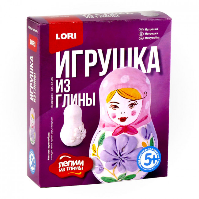 Игрушка из глины "Матрешка", LORI/Гл-002 (16)