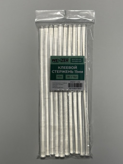 Клеевой стержень 11 мм  x 300 мм WENZER OFFiCE, кристально-прозрачный 28г, 10 шт. в упаковке с европодвесом Клеевой стержень 11 мм  x 300 мм WENZER OFFiCE, кристально-прозрачный 28г, 10 шт. в упаковке с европодвесом