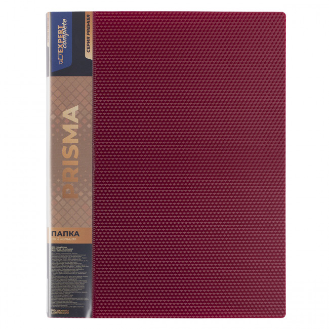 Папка А4 700 мкр 25 мм, на 2 кольцах, рубиновый, Prisma Premier Expert Complete/EC211300026 (4)