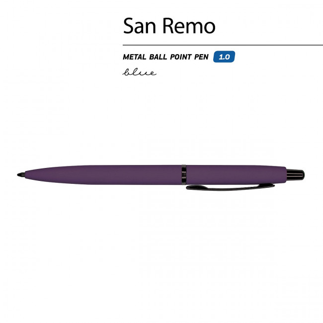 Ручка автоматическая 1,0мм синяя "San Remo", в тубе, цвет корпуса фиолетовый, BV/20-0249/06 (24) Ручка автоматическая 1,0мм синяя "San Remo", в тубе, цвет корпуса фиолетовый, BV/20-0249/06 (24)