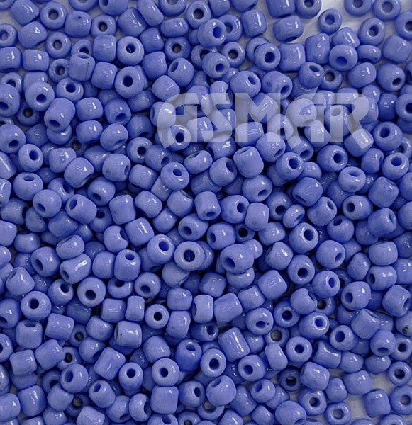 Бисер "ASMAR" размер №6, вес: 50 г, синий глянцевый, непрозрачный