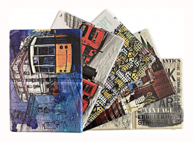 Обложка на паспорт WENZER OFFiCE из ПВХ с принтом, в асс. (50)