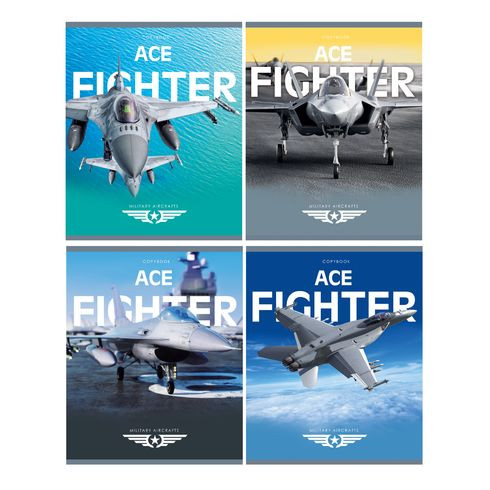 Тетрадь общая А5 скоба 48л. клетка "Стальные крылья" выборочный лак (ассорти) BG (8/56)