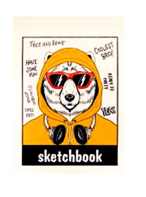 Скетчбук Медведь в капюшоне А5, 48л, КБС С80-5061