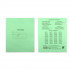 Тетрадь 12 клетка, скрепка, офсет, 60 г/м2 (фоновая зелёная обложка) (20/200)