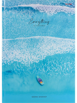 Бизнес- блокнот А4 160л клетка "Лодка и прибой", 7БЦ, склейка, Проф-Пресс/Б160-1360 (10)