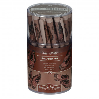 Ручка шариковая 0,7мм синяя «FreshWrite. Boots. Коричневые ботинки», BV/20-0214/99 (24)