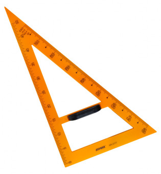 Треугольник классный с держателем, пластик.