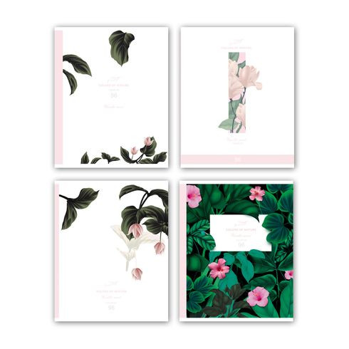 Тетрадь общая А5 скоба 96л. одна линия "Ванильное настроение" выборочный лак (ассорти) форзац с дизайном