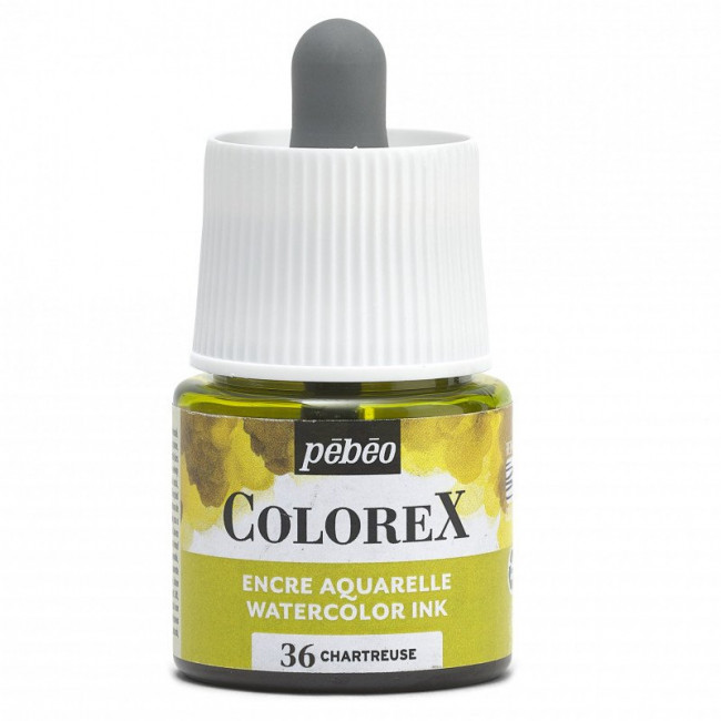 Акварельные чернила 45мл "Colorex" во флаконе с пипеткой, шартрез, PEBEO/417036