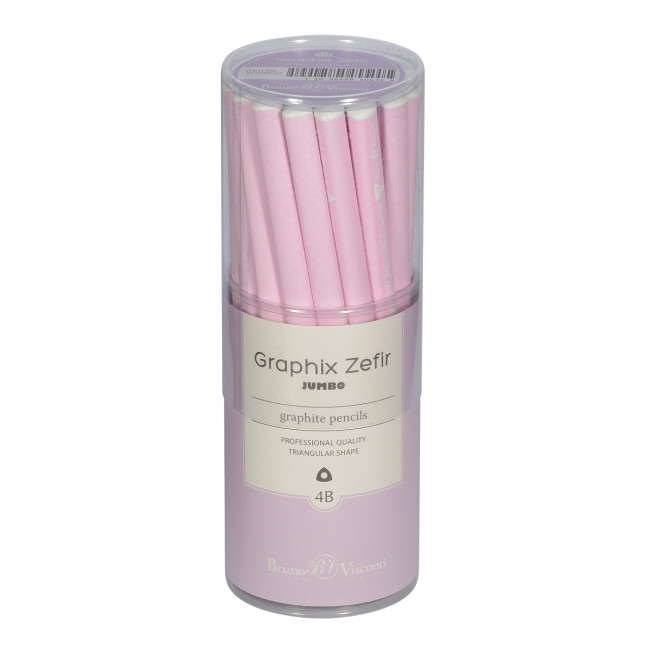 Карандаш 3,5мм 4B чернографитовый "GraphixZefir Jumbo. Зефирный сиреневый", BV/21-0065/01 (30) Карандаш 3,5мм 4B чернографитовый "GraphixZefir Jumbo. Зефирный сиреневый", BV/21-0065/01 (30)