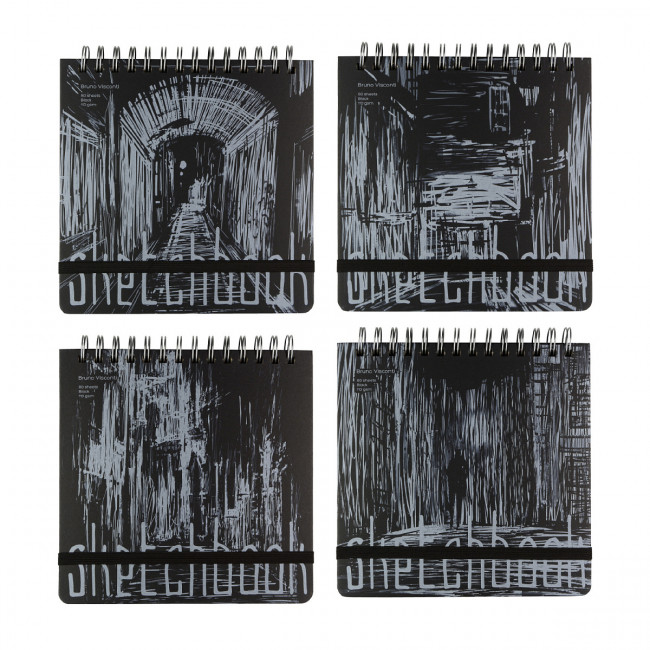 Скетчбук 200х200мм 80л "Черный", 4 вида ассорти, BV/1-503/03 (8) Скетчбук 200х200мм 80л "Черный", 4 вида ассорти, BV/1-503/03 (8)