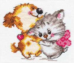 Набор для вышивания "Обожаю" 14 х 11 см, Алиса/0-036