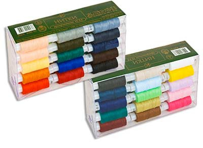 Набор швейных ниток200м армированых, ассорти, 30шт, Gamma/45 ЛЛ-200м