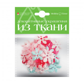 Декор из ткани "Цветочки S", 6 видов, BV/2-164 Декор из ткани "Цветочки S", 6 видов, BV/2-164