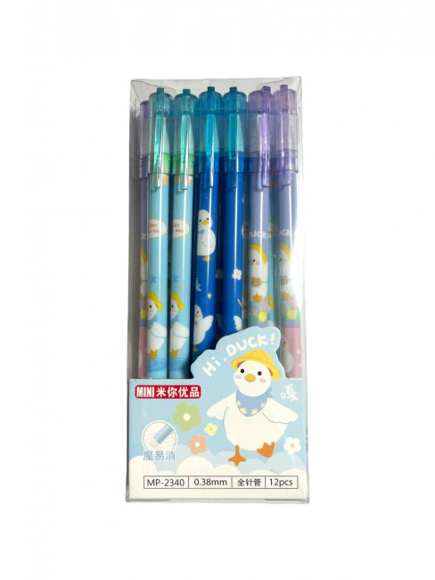 Ручка гелевая синяя 0,38мм Магистр "Hi, Duck!" со стираемыми чернилами, корпус 8см, MP-2340 (12) Ручка гелевая синяя 0,38мм Магистр "Hi, Duck!" со стираемыми чернилами, корпус 8см, MP-2340 (12)