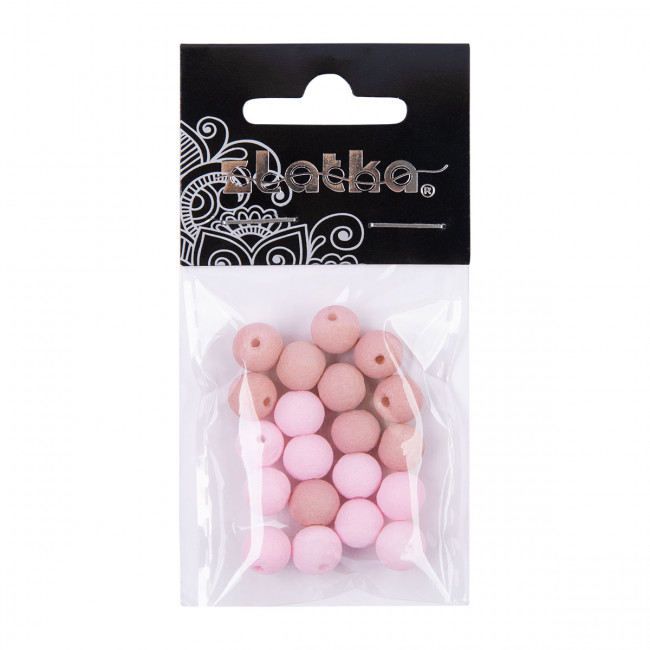 Бусина стеклянная "Zlatka"   LVBD-02   8 мм    20 шт  в пакете с картонным еврослотом   стекло №02 ассорти