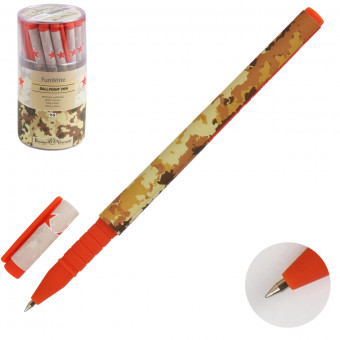 Ручка шариковая 0,5мм синяя "FunWrite. Military Sand", BV/20-0212/49 (24)