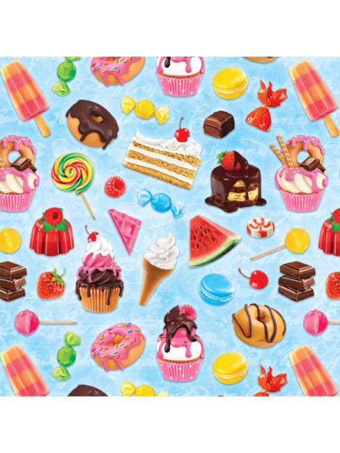 Упаковочная бумага Сладкий день (1л в рулоне, 70*100см) УБ-1786