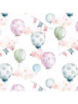 Упаковочная бумага 70*100см "Акварель воздушные шарики", 10 л, MILAND/УБ-4442