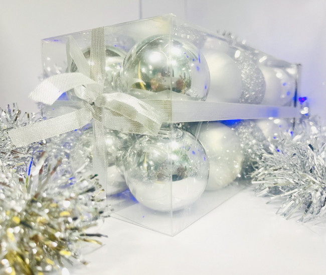 Набор Ёлочных шаров, серебро, 20шт, Jevelry/SV-501