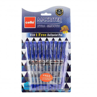 Ручка шариковая синяя 0,7мм "MAXTITER", 10+1, Cello/CL-727+1 (10/100)