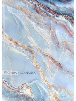 Бизнес- блокнот А4 200л клетка "Мрамор в голубом", 7БЦ, склейка, Проф-Пресс/Б200-9399 (10)