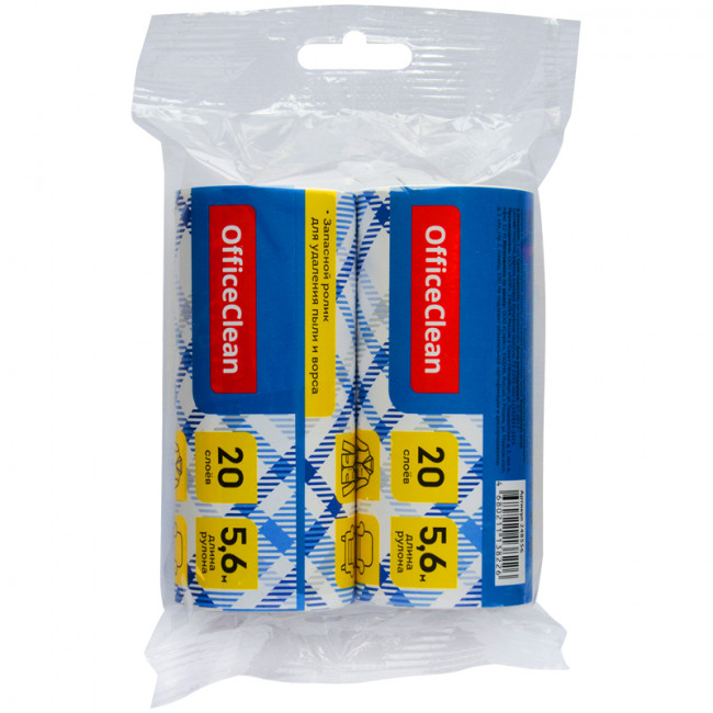 Запасной блок для ролика OfficeClean, 2шт*20м, европодвес (24)