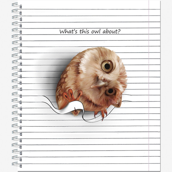 Тетрадь общ.,170х203, 48л., гребень, "Animals Between Lines", 4+0+уф, 4 диз (30)