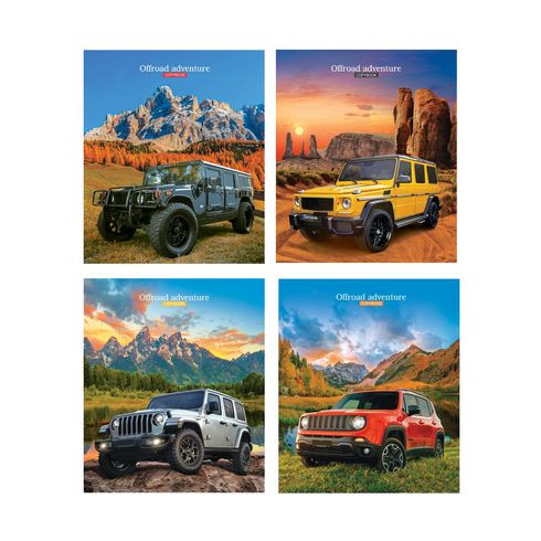 Тетрадь общая А5 скоба 96л. одна линия "Вездеходы" (ассорти) BG (4/32) Тетрадь общая А5 скоба 96л. одна линия "Вездеходы" (ассорти) BG (4/32)