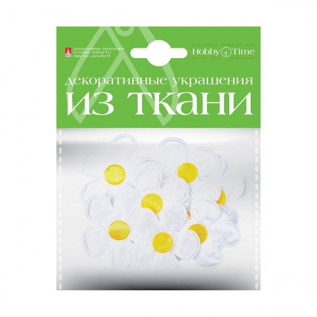 Декор из ткани "Цветочки М", 6 видов, BV/2-163