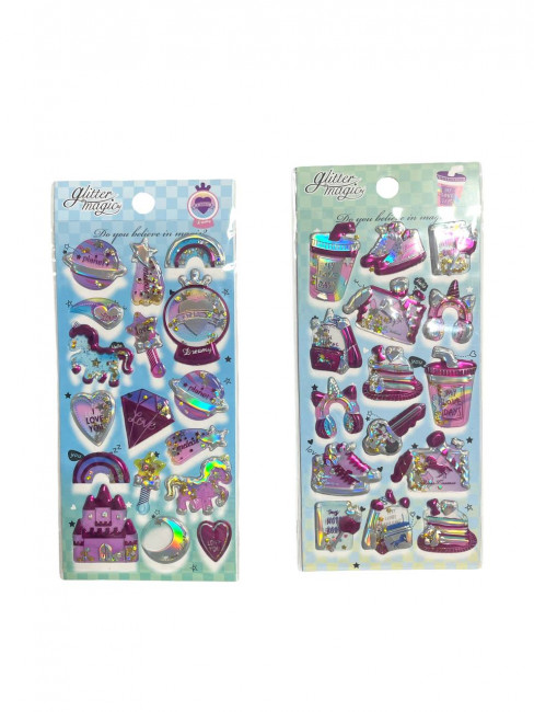 Набор наклеек 9 х 20,5см Магистр "Женские штучки" для творчества, объемные, многоразовые, A-3 (12)