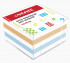 Куб бумажный 90x90x50мм для записей, цветной, непроклеенный, офсет 100 г/м², deVENTE/2013401