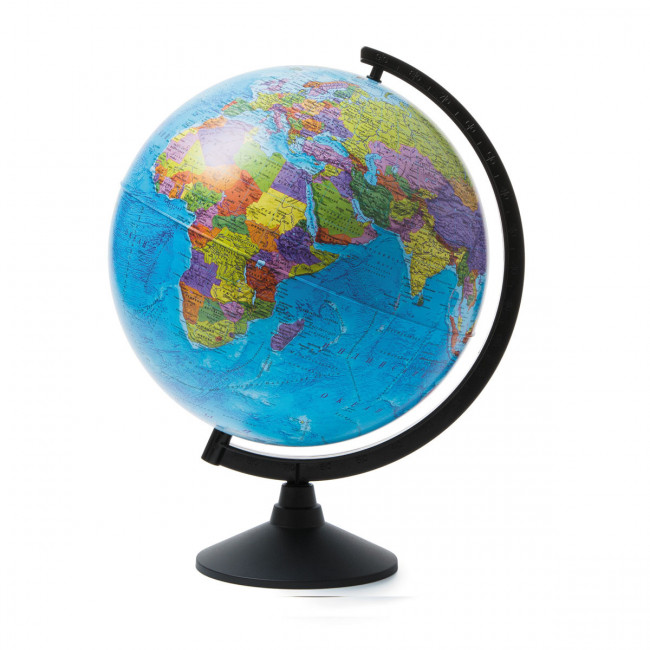 Глобус политический, d=320мм, круглая черная подставка