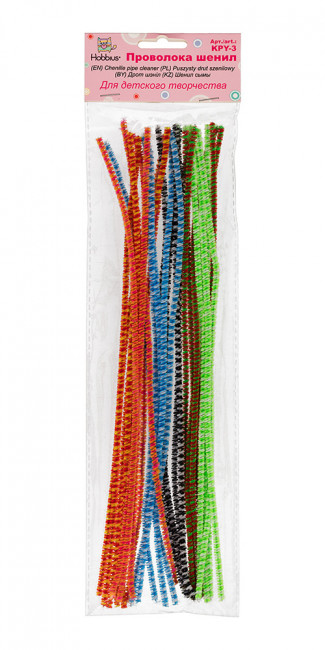 Проволока шенил 0.3 x 30см, 30 шт ассорти, Hobbius/KPY-3