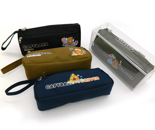 Пенал   DD-57 "Капибара" косметичка, текстиль, 2 отделения на молнии, ассорти, уп ПВХ DD-86921 (1/4/144)