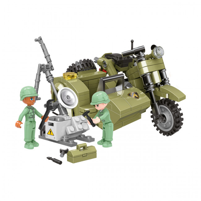 Конструктор пластиковый "Мотоцикл" 236 элементов, "Поделкин"/PLJ-03