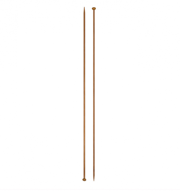 Спицы  GAMMA прямые BL-D  бамбук  d 3.0 мм  35 см карамельные (1/10)