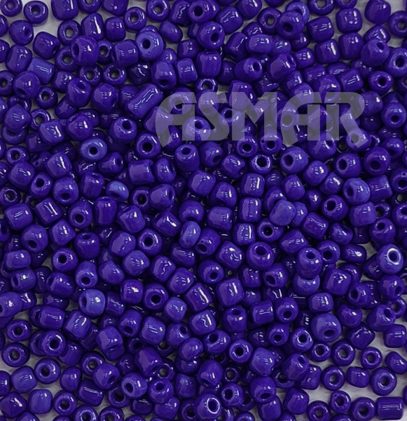 Бисер "ASMAR" размер №6, вес: 50 г, тёмно-синий глянцевый, непрозрачный Бисер "ASMAR" размер №6, вес: 50 г, тёмно-синий глянцевый, непрозрачный