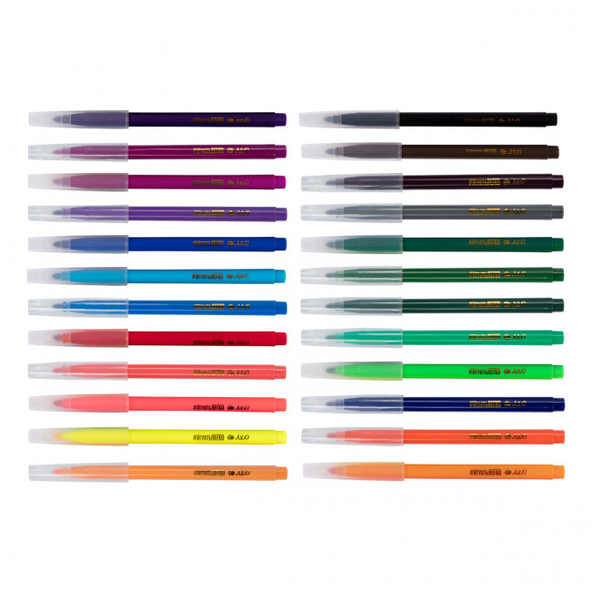 Фломастеры цветные 24 цветов "Играй", смываемые, Лео/LPFP-24 (24)