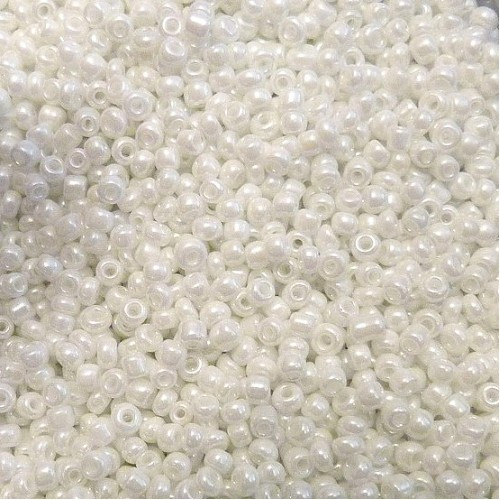 Бисер "ASMAR" размер №6, вес: 50 г, белый перламутровый