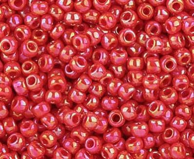 Бисер "ASMAR" размер №6, вес: 450 г, красный перламутровый